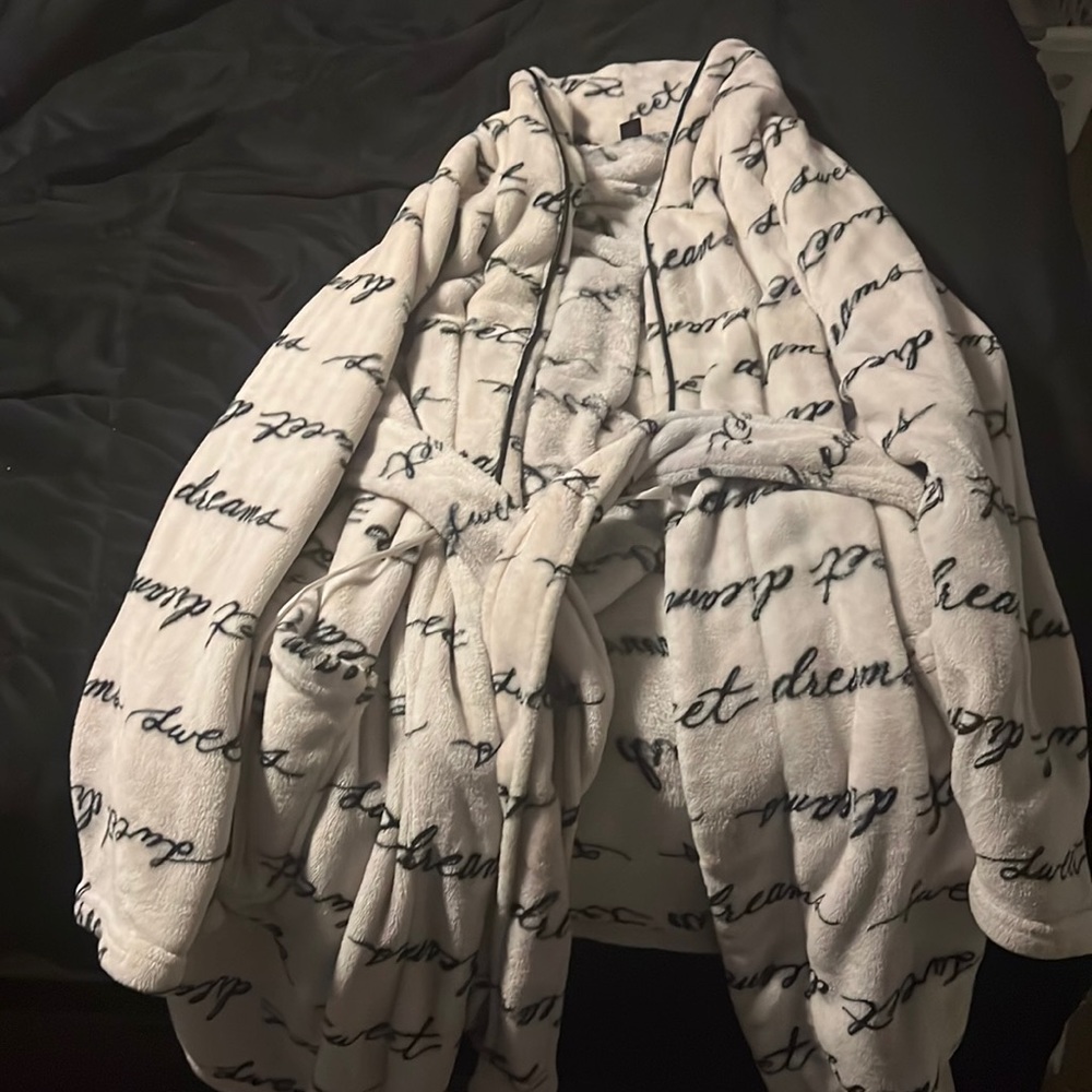 Victoria secret signature print in light pink stripes